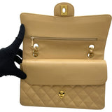 シャネル CHANEL マトラッセ25 A01112 17番台 ベージュ GD金具 キャビア レディース ショルダーバッグ