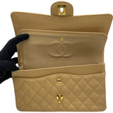 シャネル CHANEL マトラッセ25 A01112 17番台 ベージュ GD金具 キャビア レディース ショルダーバッグ