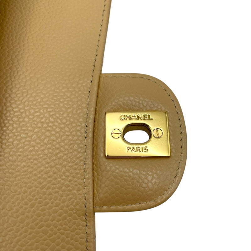 シャネル CHANEL マトラッセ25 A01112 17番台 ベージュ GD金具 キャビア レディース ショルダーバッグ