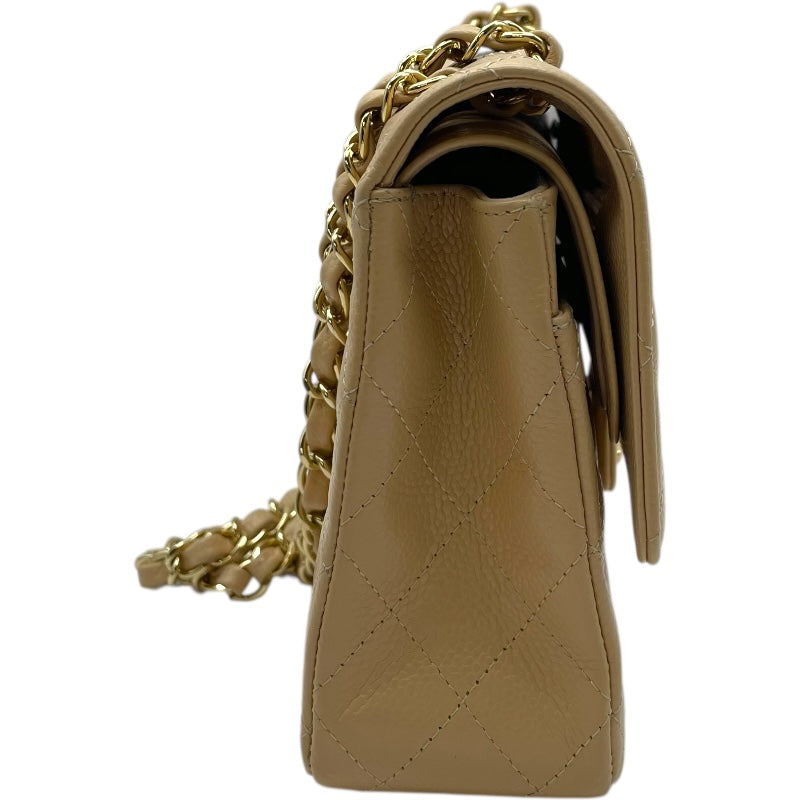 シャネル CHANEL マトラッセ25 A01112 17番台 ベージュ GD金具 キャビア レディース ショルダーバッグ