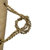 シャネル CHANEL マトラッセ25 A01112 17番台 ベージュ GD金具 キャビア レディース ショルダーバッグ