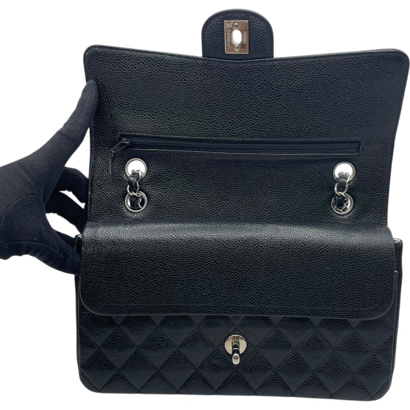 シャネル CHANEL マトラッセ25 A01112 12番台 ブラック SV金具 キャビア レディース ショルダーバッグ