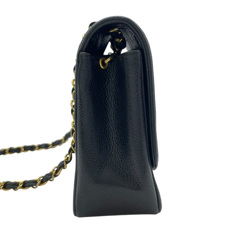 シャネル CHANEL ダイアナ25 A01165 2番台 ブラック GD金具 キャビアスキン レディース ショルダーバッグ