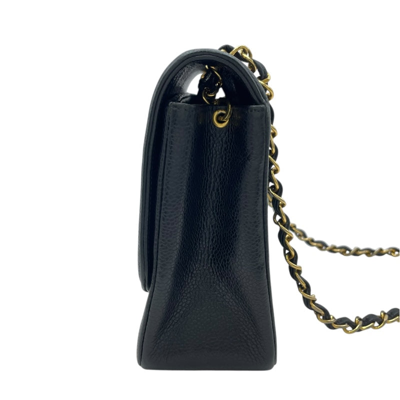 シャネル CHANEL ダイアナ25 A01165 2番台 ブラック GD金具 キャビアスキン レディース ショルダーバッグ