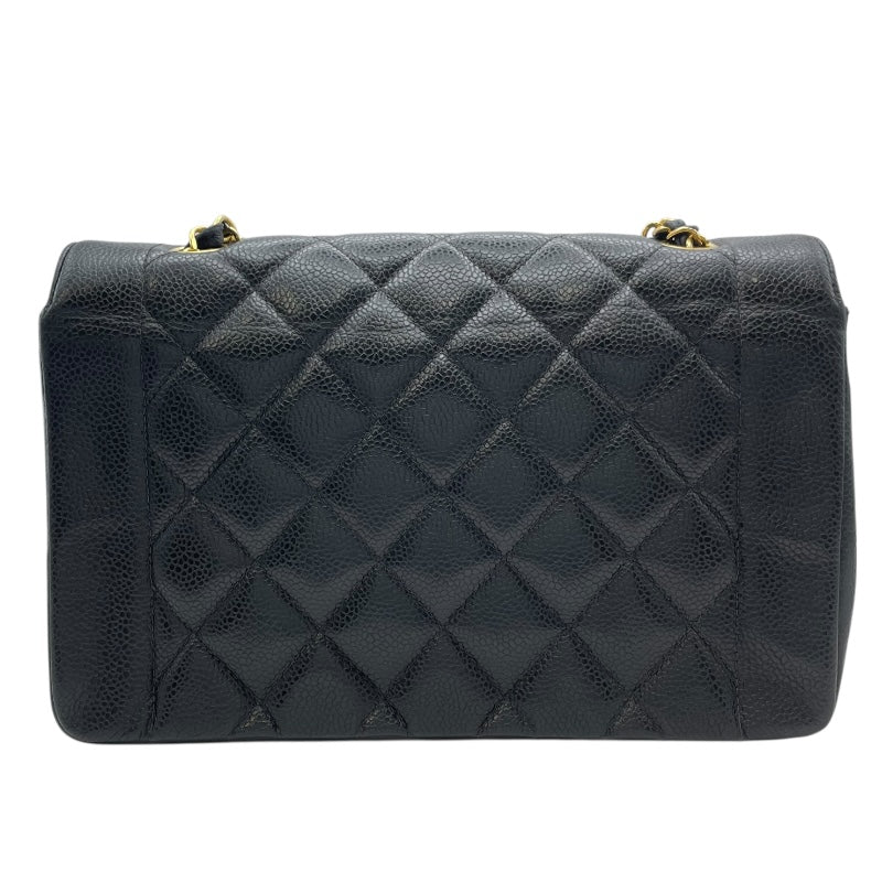 シャネル CHANEL ダイアナ25 A01165 2番台 ブラック GD金具 キャビアスキン レディース ショルダーバッグ