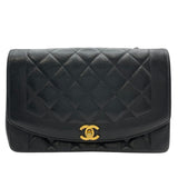 シャネル CHANEL ダイアナ25 A01165 2番台 ブラック GD金具 キャビアスキン レディース ショルダーバッグ