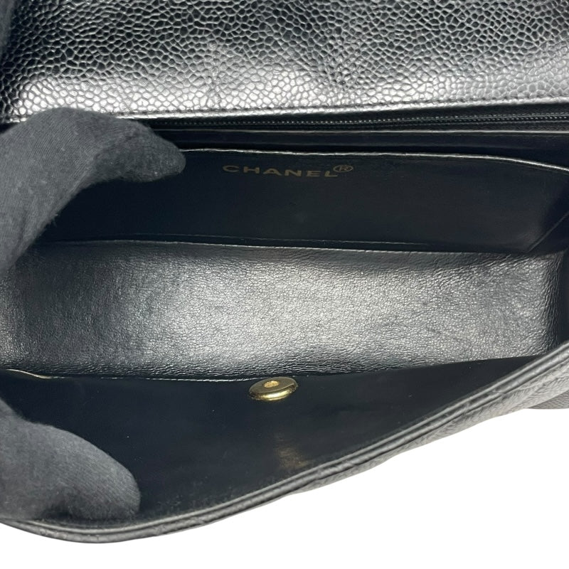 シャネル CHANEL ダイアナ25 A01165 2番台 ブラック GD金具 キャビアスキン レディース ショルダーバッグ