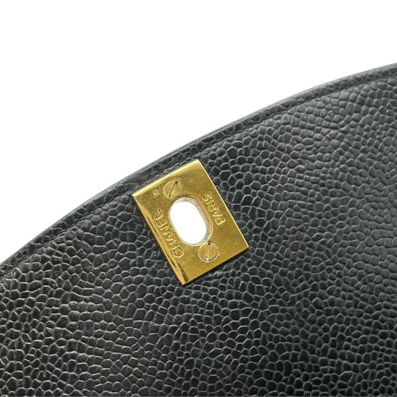 シャネル CHANEL ダイアナ25 A01165 2番台 ブラック GD金具 キャビアスキン レディース ショルダーバッグ