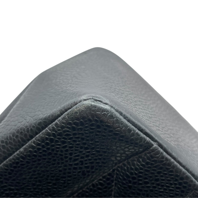 シャネル CHANEL ダイアナ25 A01165 2番台 ブラック GD金具 キャビアスキン レディース ショルダーバッグ