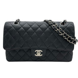 シャネル CHANEL マトラッセ25 A01112 16番台 ブラック　シルバー金具　 キャビアスキン レディース ショルダーバッグ