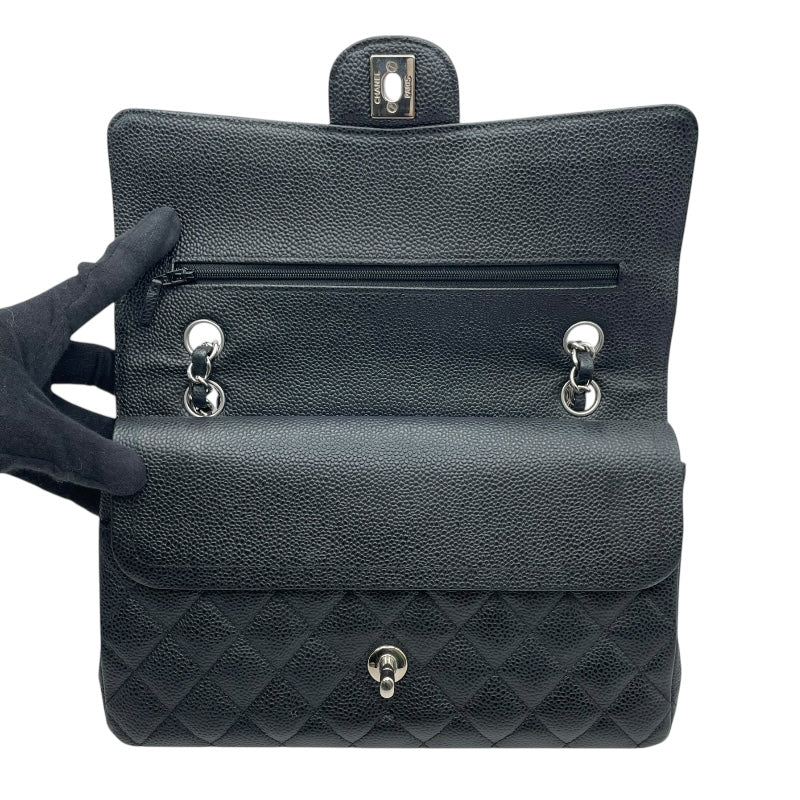 シャネル CHANEL マトラッセ25 A01112 16番台 ブラック　シルバー金具　 キャビアスキン レディース ショルダーバッグ