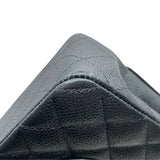 シャネル CHANEL マトラッセ25 A01112 16番台 ブラック　シルバー金具　 キャビアスキン レディース ショルダーバッグ