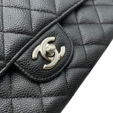 シャネル CHANEL マトラッセ25 A01112 16番台 ブラック　シルバー金具　 キャビアスキン レディース ショルダーバッグ