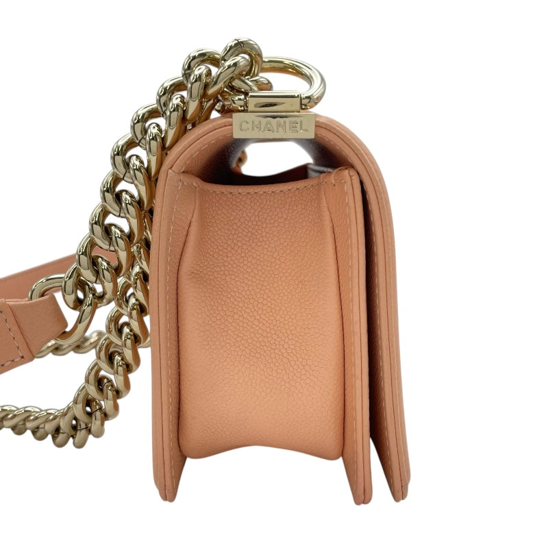 シャネル CHANEL ボーイシャネル20 A67085 サーモンピンク GD金具 キャビアスキン レディース ショルダーバッグ