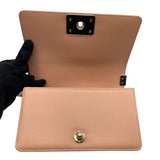 シャネル CHANEL ボーイシャネル20 A67085 サーモンピンク GD金具 キャビアスキン レディース ショルダーバッグ