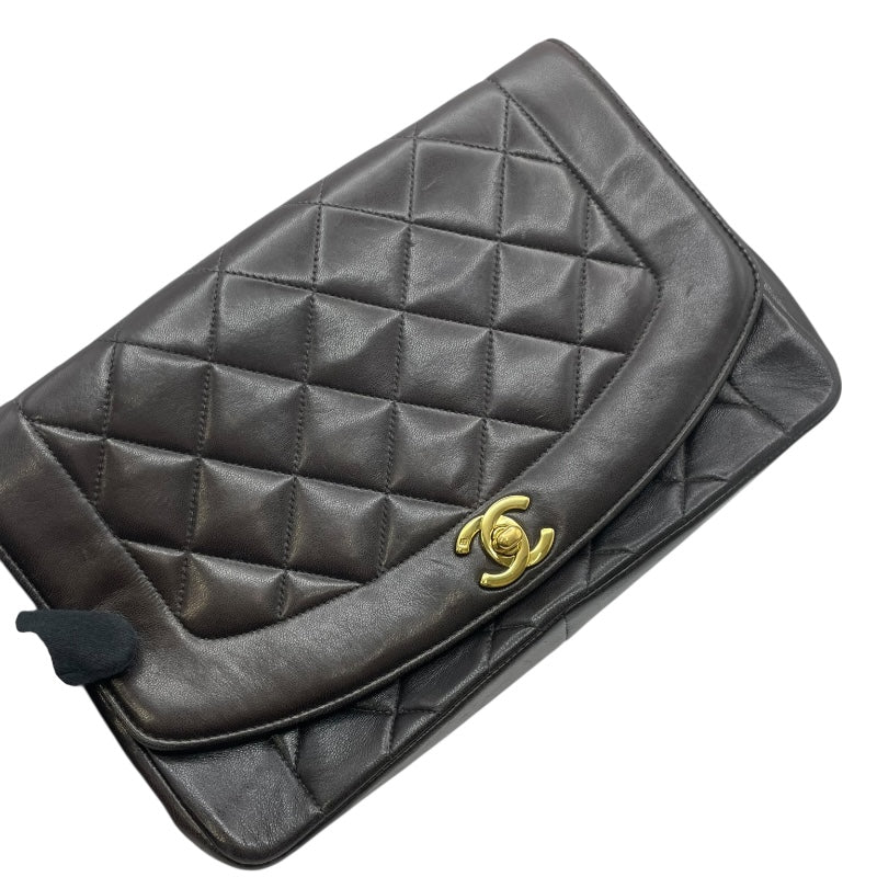 シャネル CHANEL ダイアナ25 A01165 2番台 ブラウン GD金具 ラムスキン レディース ショルダーバッグ