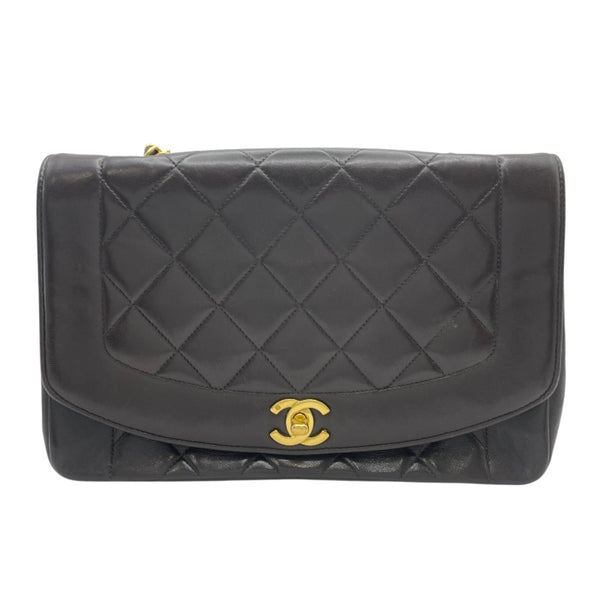 シャネル CHANEL ダイアナ25 A01165 2番台 ブラウン GD金具 ラムスキン レディース ショルダーバッグ