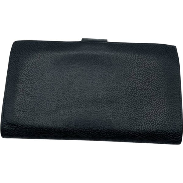 シャネル CHANEL ココマークウォレット A13498 6番台 ブラック GD金具 キャビア レディース 二つ折り財布