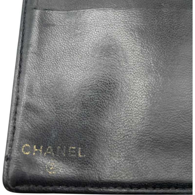 シャネル CHANEL ココマークウォレット A13498 6番台 ブラック GD金具 キャビア レディース 二つ折り財布