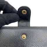 シャネル CHANEL ココマークウォレット A13498 6番台 ブラック GD金具 キャビア レディース 二つ折り財布