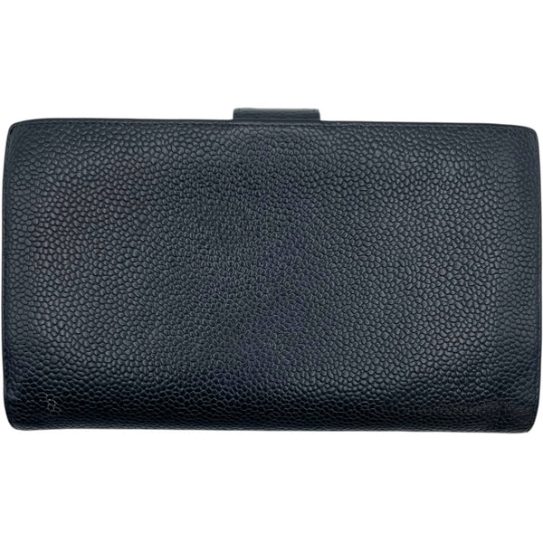 シャネル CHANEL ココマークウォレット A13498 8番台 ブラック GD金具 キャビアスキン ユニセックス 二つ折り財布