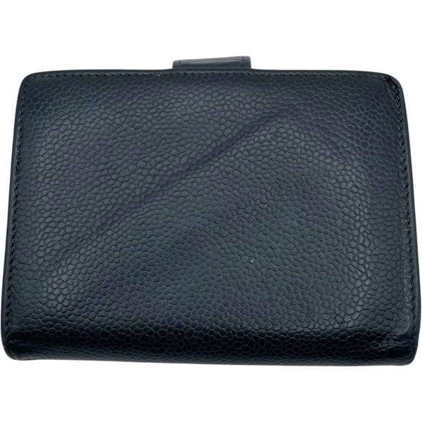 シャネル CHANEL ココマークウォレット A13497 7番台 ブラック GD金具 キャビア レディース 二つ折り財布
