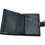 シャネル CHANEL ココマークウォレット A13497 7番台 ブラック GD金具 キャビア レディース 二つ折り財布