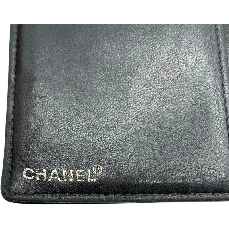 シャネル CHANEL ココマークウォレット A13497 7番台 ブラック GD金具 キャビア レディース 二つ折り財布