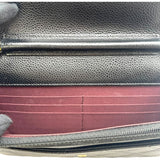 シャネル CHANEL マトラッセ チェーンウォレット A33814 22番台 ブラック GD金具 キャビア レディース ウォレットチェーン