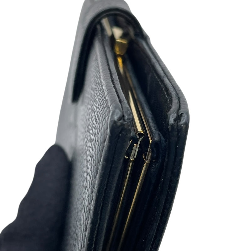 シャネル CHANEL ココマークウォレット A13498 ブラック GD金具 キャビアスキン ユニセックス 二つ折り財布