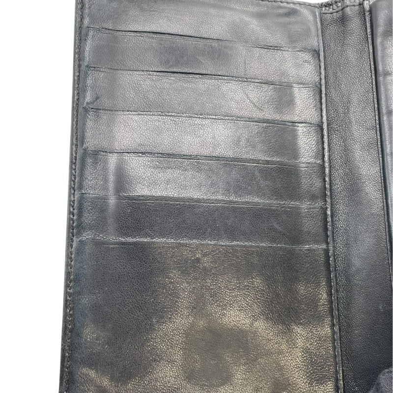 シャネル CHANEL ココマークウォレット A13498 ブラック GD金具 キャビアスキン ユニセックス 二つ折り財布