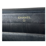 シャネル CHANEL ココマークラウンドウォレット A50071 9番台 ブラック　ゴールド金具 キャビアスキン レディース 長財布