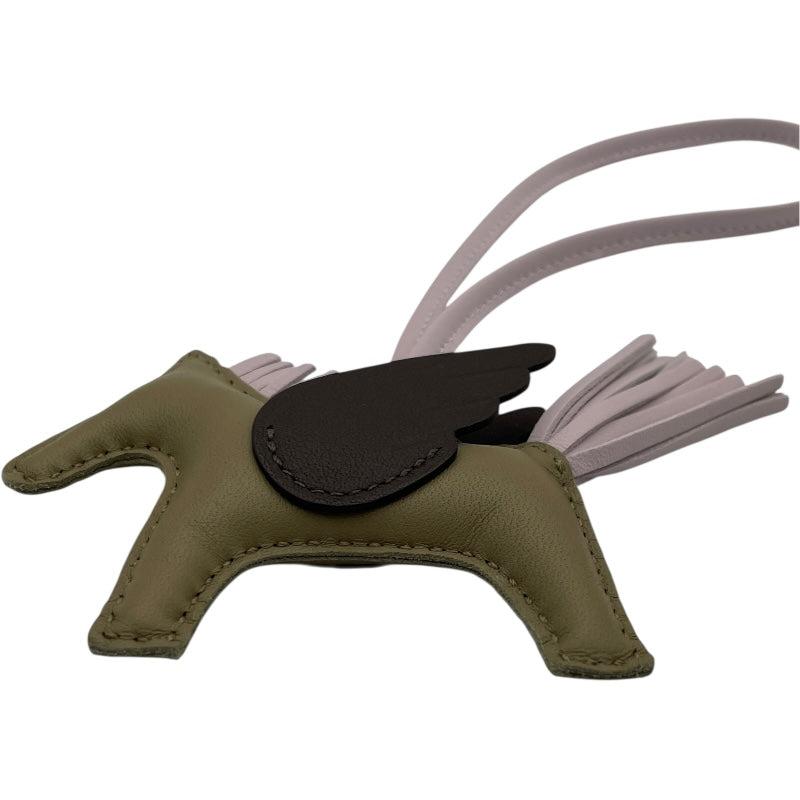 エルメス HERMES ロデオペガサスPM B刻 ベージュマルファ×モーヴペール×モカ アニョーミロ レディース チャーム