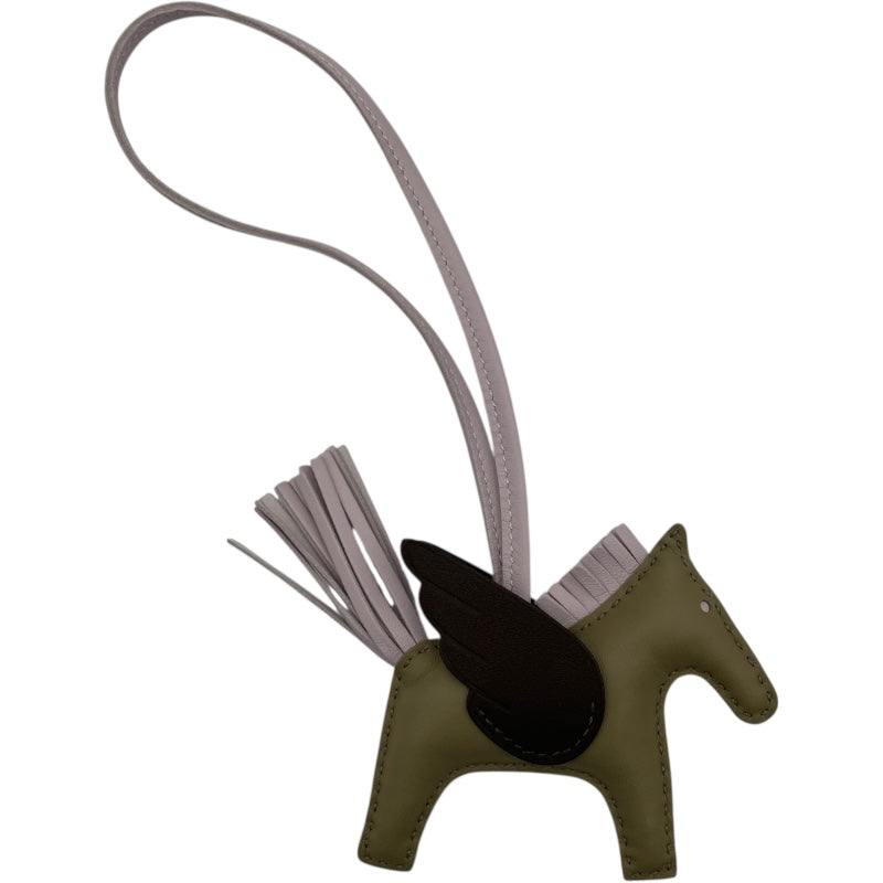 エルメス HERMES ロデオペガサスPM B刻 ベージュマルファ×モーヴペール×モカ アニョーミロ レディース チャーム