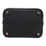 エルメス HERMES ピコタンロックPM W刻 ブラック GD金具 トリヨン レディース ハンドバッグ