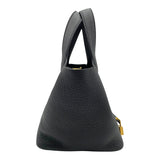 エルメス HERMES ピコタンロックPM W刻 ブラック GD金具 トリヨン レディース ハンドバッグ