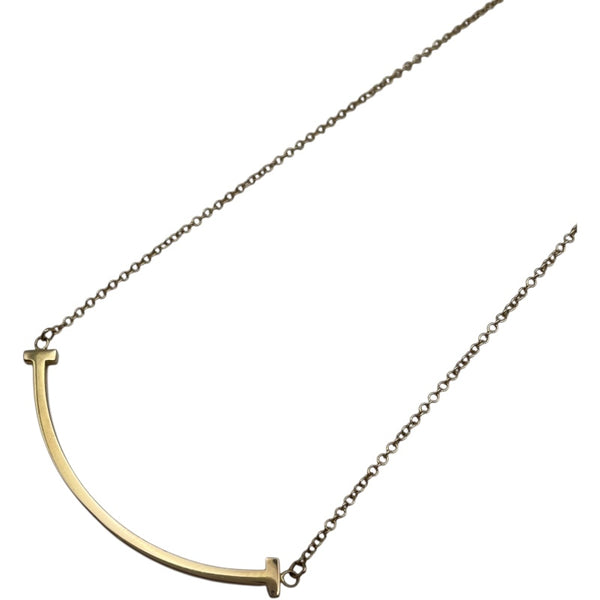 ティファニー TIFFANY＆CO Tスマイルネックレススモール ゴールド Au750 ジュエリー