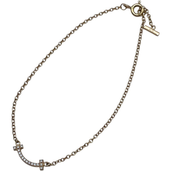 ティファニー TIFFANY＆CO Tスマイルブレスミニ ゴールド Au750/ダイヤモンド ジュエリー