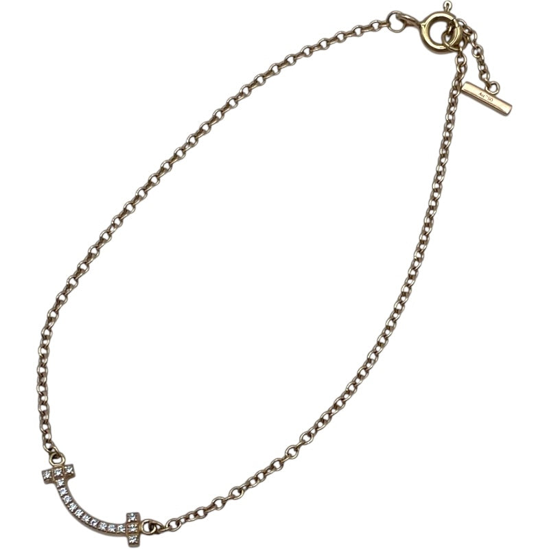 ティファニー TIFFANY＆CO Tスマイルブレスミニ ゴールド Au750/ダイヤモンド ジュエリー
