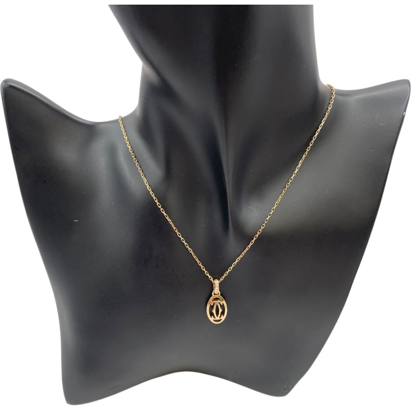 カルティエ Cartier ドゥーブルCネックレス ピンクゴールド 750/ダイヤモンド ジュエリー