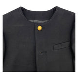 セリーヌ CELINE スペンサーキャンプテンジャケット 2V75F6700 ブラック カシミヤ レディース ノーカラージャケット