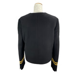 セリーヌ CELINE スペンサーキャンプテンジャケット 2V75F6700 ブラック カシミヤ レディース ノーカラージャケット