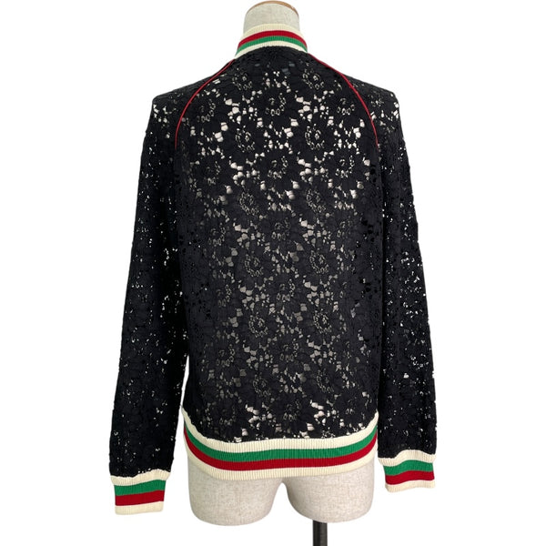 グッチ GUCCI フローラルレースボンバージャケット 575927 ブラック レーヨン レディース その他アウター