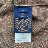 ルイ・ヴィトン LOUIS VUITTON ダモフラージュ総柄ニットセーター HRN72W ブラウン コットン メンズ セーター