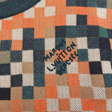 ルイ・ヴィトン LOUIS VUITTON ダモフラージュ総柄ニットセーター HRN72W ブラウン コットン メンズ セーター