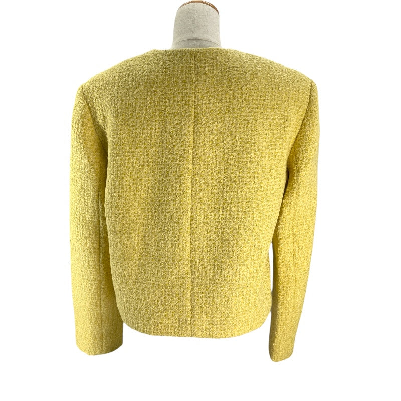 セリーヌ CELINE ノーカラーツイードジャケット 2V83C764L イエロー