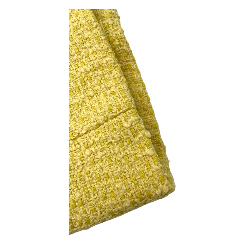 セリーヌ CELINE ノーカラーツイードジャケット 2V83C764L イエロー