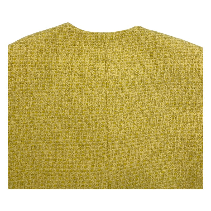 セリーヌ CELINE ノーカラーツイードジャケット 2V83C764L イエロー