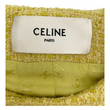 セリーヌ CELINE ノーカラーツイードジャケット 2V83C764L イエロー ツイード レディース ノーカラージャケット