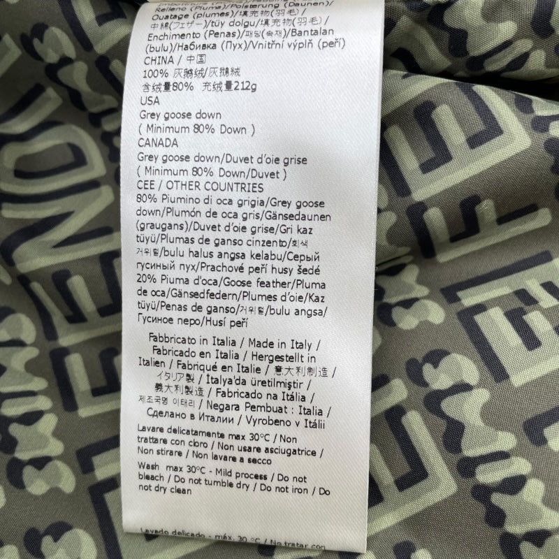 フェンディ FENDI ×SKIMS ロゴ総柄パファージャケット FAN068 カーキ ナイロン メンズ その他アウター